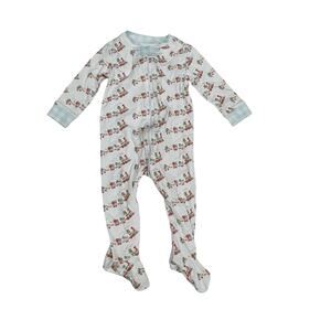 NWT James & Lottie 9M Christmas Train Zip Up Jammies